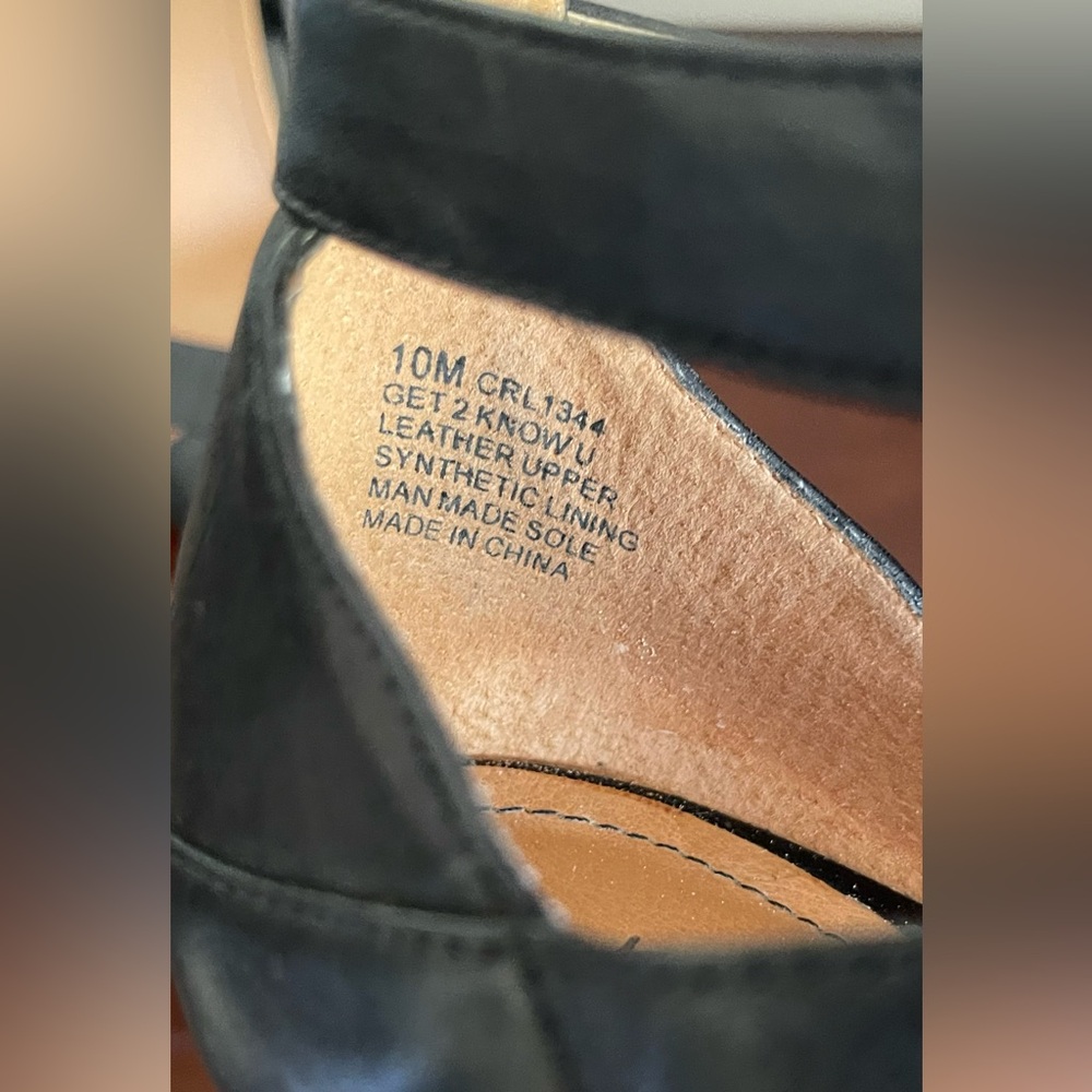 Kenneth Cole Reaction black leather Get 2 Know U heels size 10US - Picture 8 of 12
